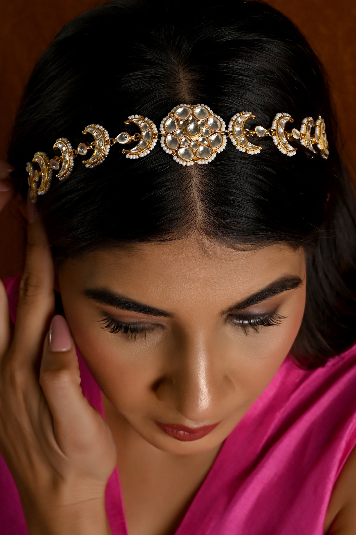 Rajasthani Kundan Sheeshphool Jewellery Online Gold Finish Kundan