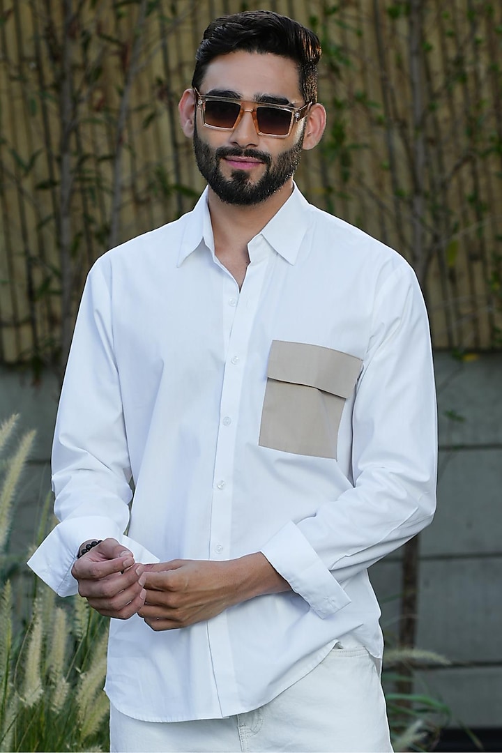 White Cotton Shirt by Niloufer by Aasif Ally