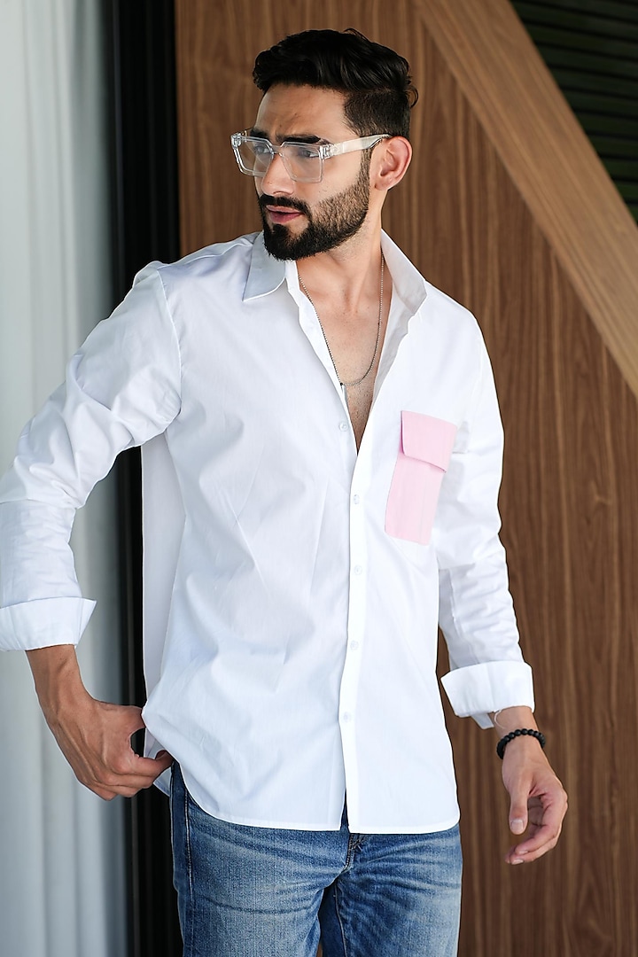 White Cotton Shirt by Niloufer by Aasif Ally