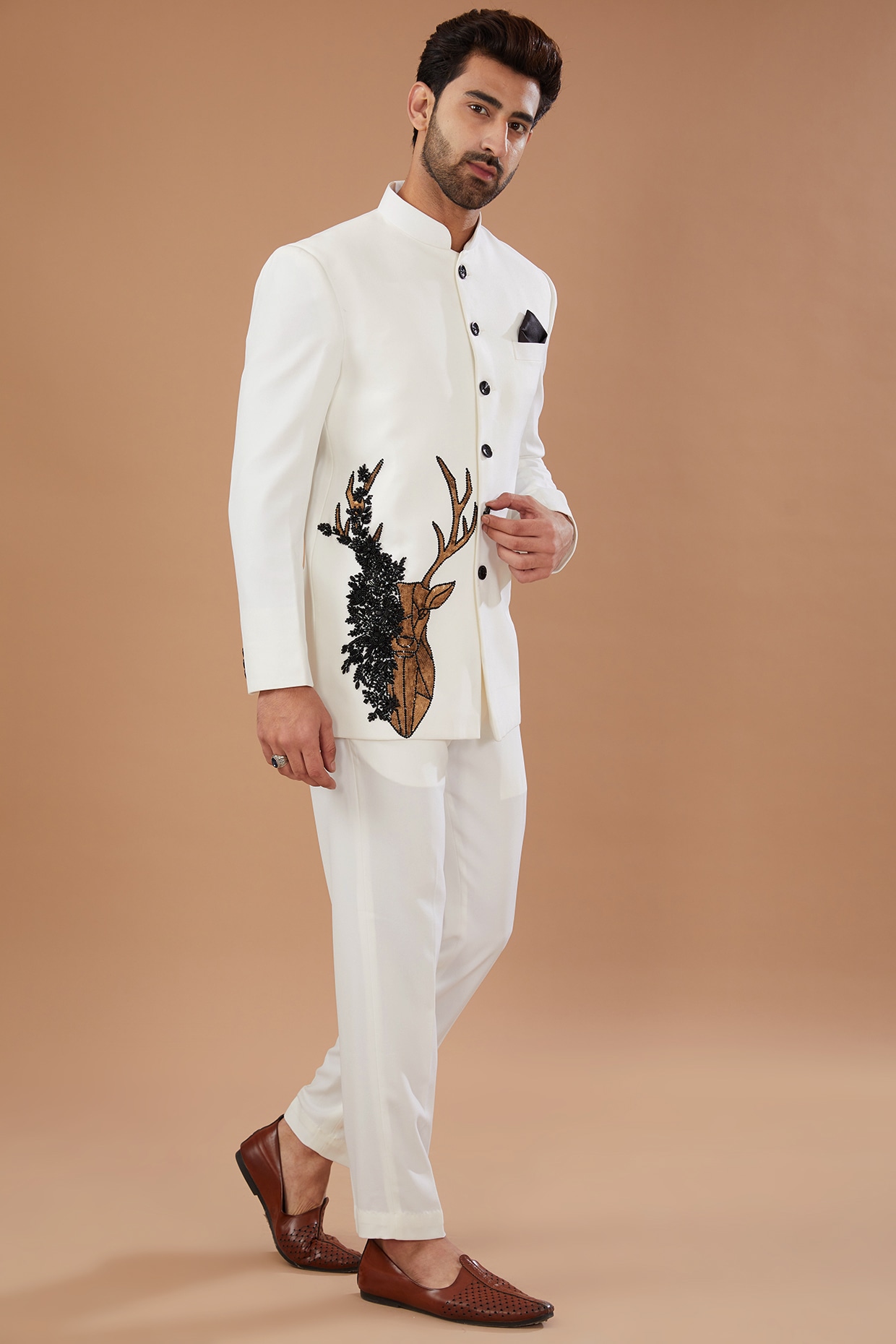 White jodhpuri hotsell coat