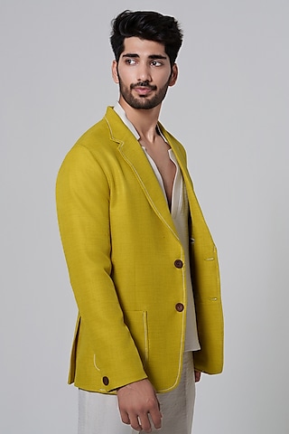 Long mustard blazer discount