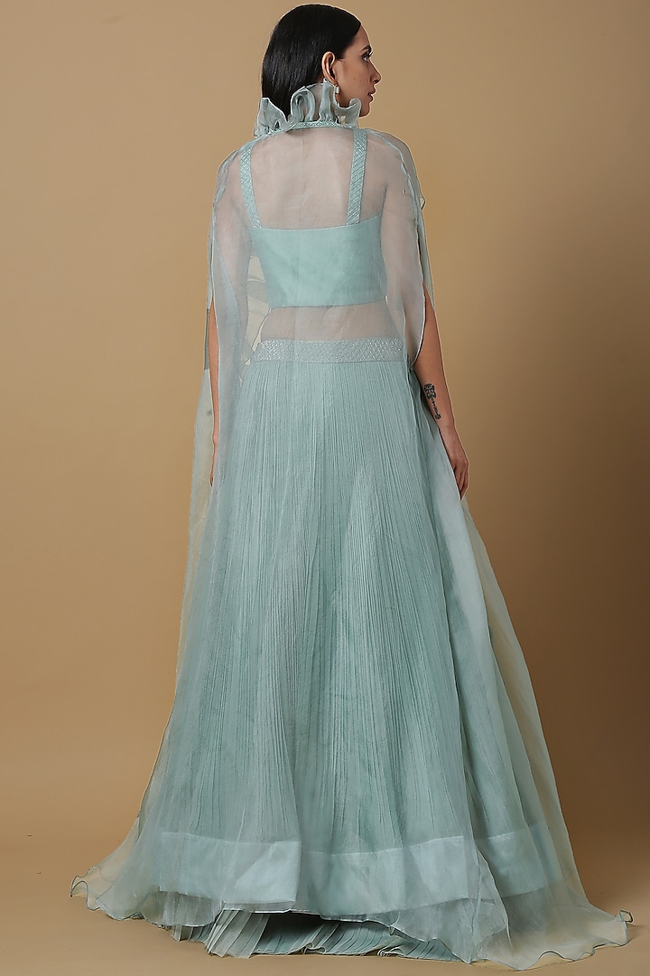 Sage Green Embroidered Wedding Lehenga Set by NIAMH by Kriti at Pernia's Pop Up Shop