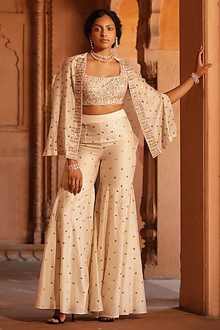 White gharara dress deals