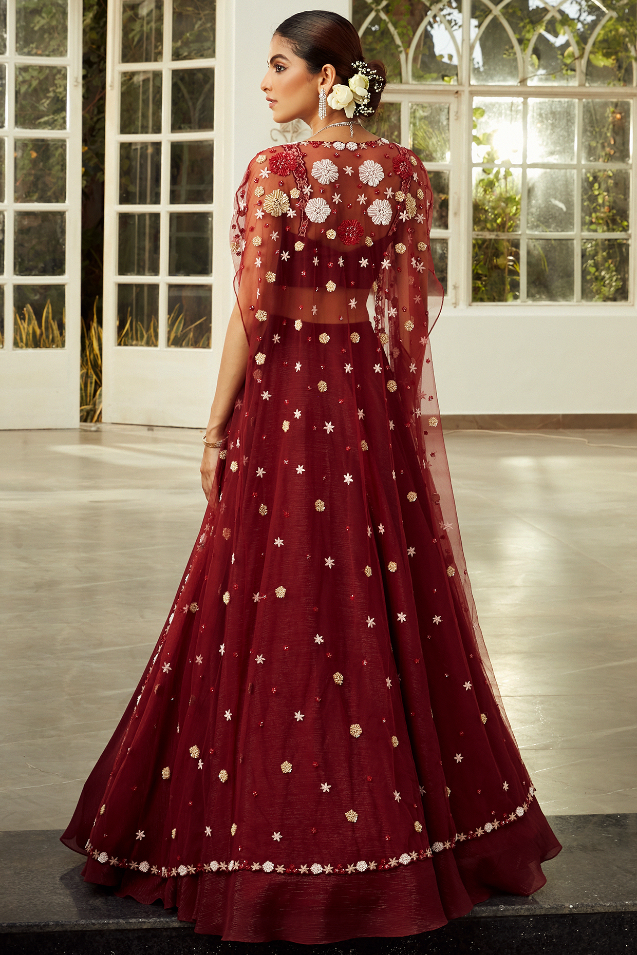 Poncho lehenga dress sales