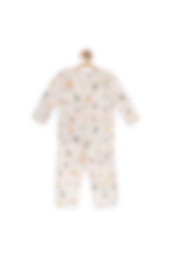 Light Beige Printed Night Suit by Nigh Nigh label at Pernia's Pop Up Shop