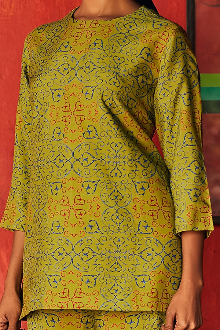 Bright Green Party Wear Sharara Set by Nautanky By Nilesh Parashar at Pernia's Pop Up Shop