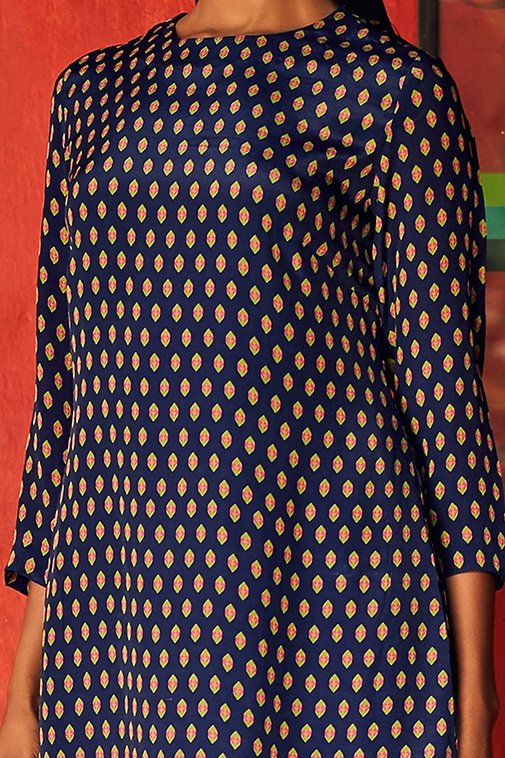 Midnight Blue Party Wear Sharara Set by Nautanky By Nilesh Parashar at Pernia's Pop Up Shop
