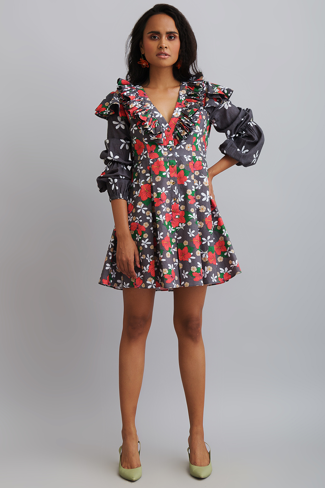 Multi-Colored Printed Vacation Dress by Nautanky By Nilesh Parashar at Pernia's Pop Up Shop