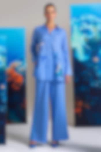 Lilac Cotton Linen Printed Co-Ord Set by Nautanky By Nilesh Parashar at Pernia's Pop Up Shop