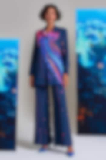 Purple Cotton Linen Co-Ord Set by Nautanky By Nilesh Parashar at Pernia's Pop Up Shop