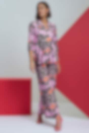 Blossom Pink Natural Crepe Co-Ord Set by Nautanky By Nilesh Parashar at Pernia's Pop Up Shop