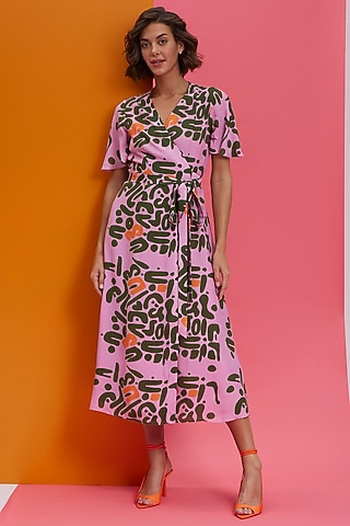 Buy Asymmetric Wrap Midi Dress for Women Online from India's Luxury  Designers 2026