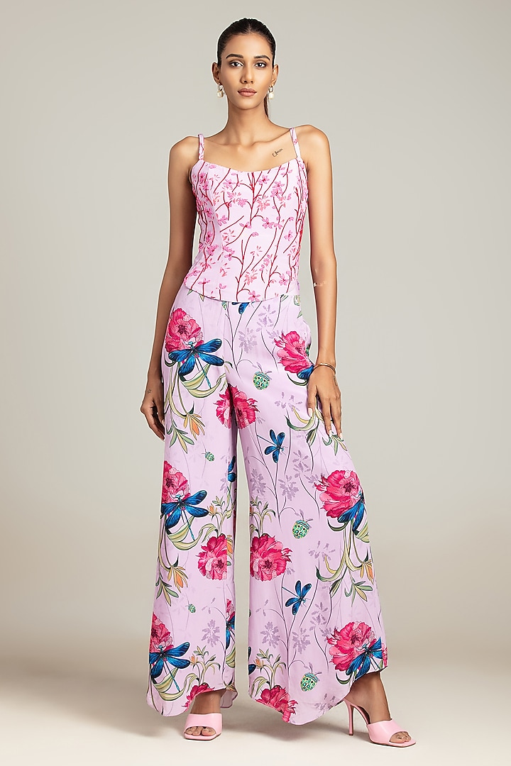 Lilac Natural Crepe Co-Ord Set by Nautanky By Nilesh Parashar at Pernia's Pop Up Shop