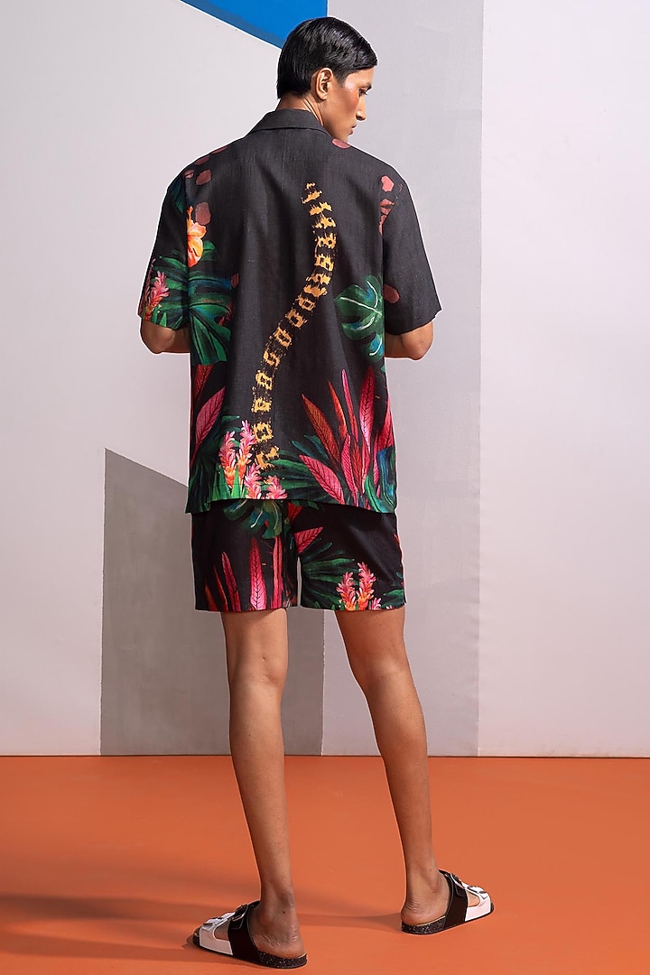 Brown Cotton Linen Co-Ord Set by Nautanky By Nilesh Parashar Men at Pernia's Pop Up Shop