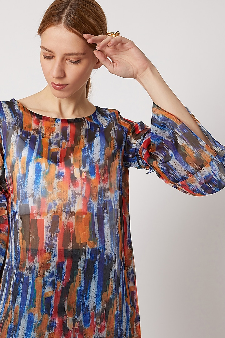 Cobalt Blue Hand Painted & Printed Summer Dress by Nori at Pernia's Pop Up Shop