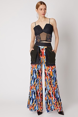 Cobalt Blue Embellished Bustier by Nori