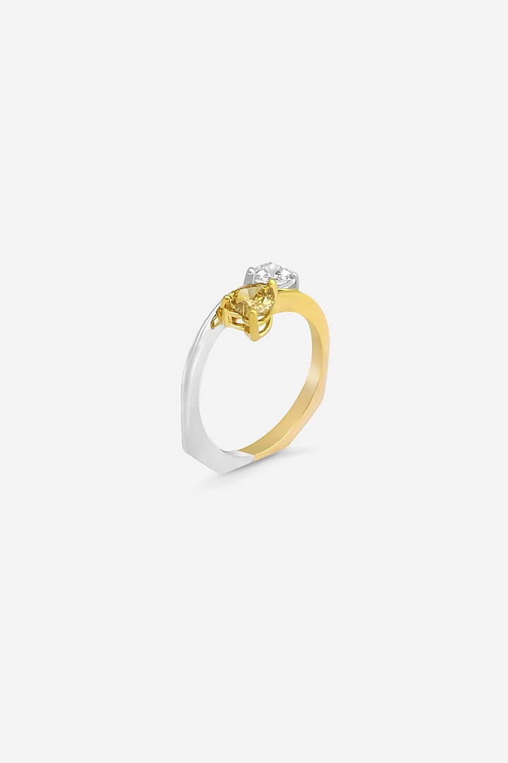 18kt White Rhodium Finish Heart-Shaped Diamond Ring by Nornament at Pernia's Pop Up Shop