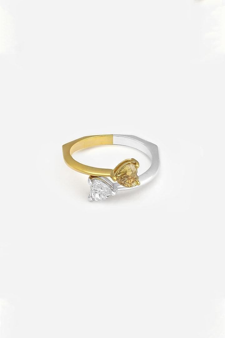 18kt White Rhodium Finish Heart-Shaped Diamond Ring by Nornament at Pernia's Pop Up Shop