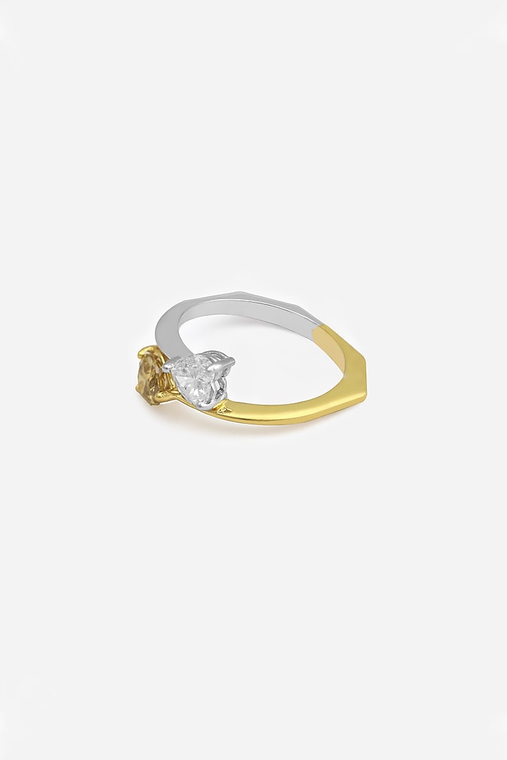 18kt White Rhodium Finish Heart-Shaped Diamond Ring by Nornament at Pernia's Pop Up Shop
