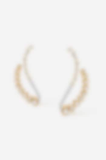 14kt Yellow Gold Finish Diamond & Kundan Polki Earrings by Nornament at Pernia's Pop Up Shop