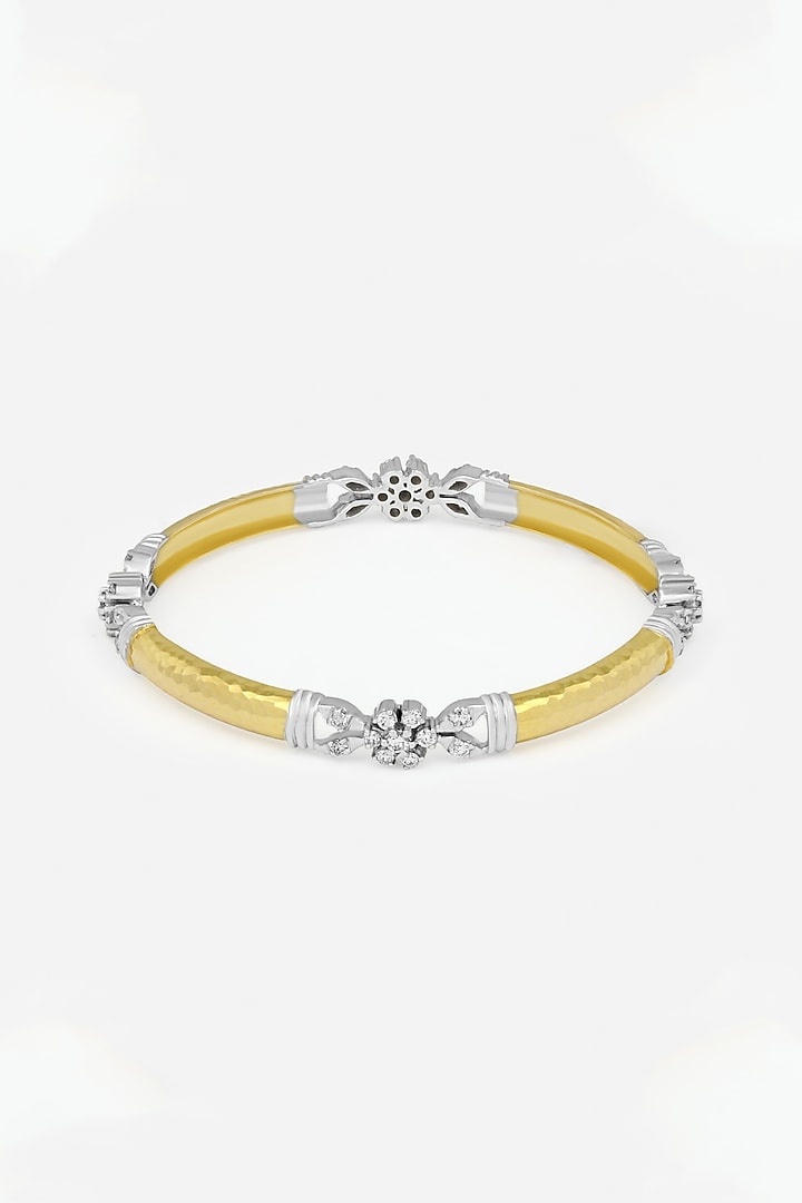 14kt Yellow Gold Finish Diamond Bangle by Nornament at Pernia's Pop Up Shop