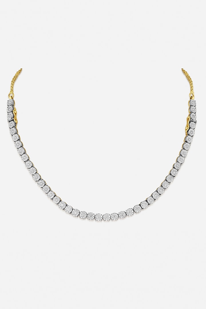 14kt Yellow Gold Finish Diamond Chain Necklace by Nornament at Pernia's Pop Up Shop
