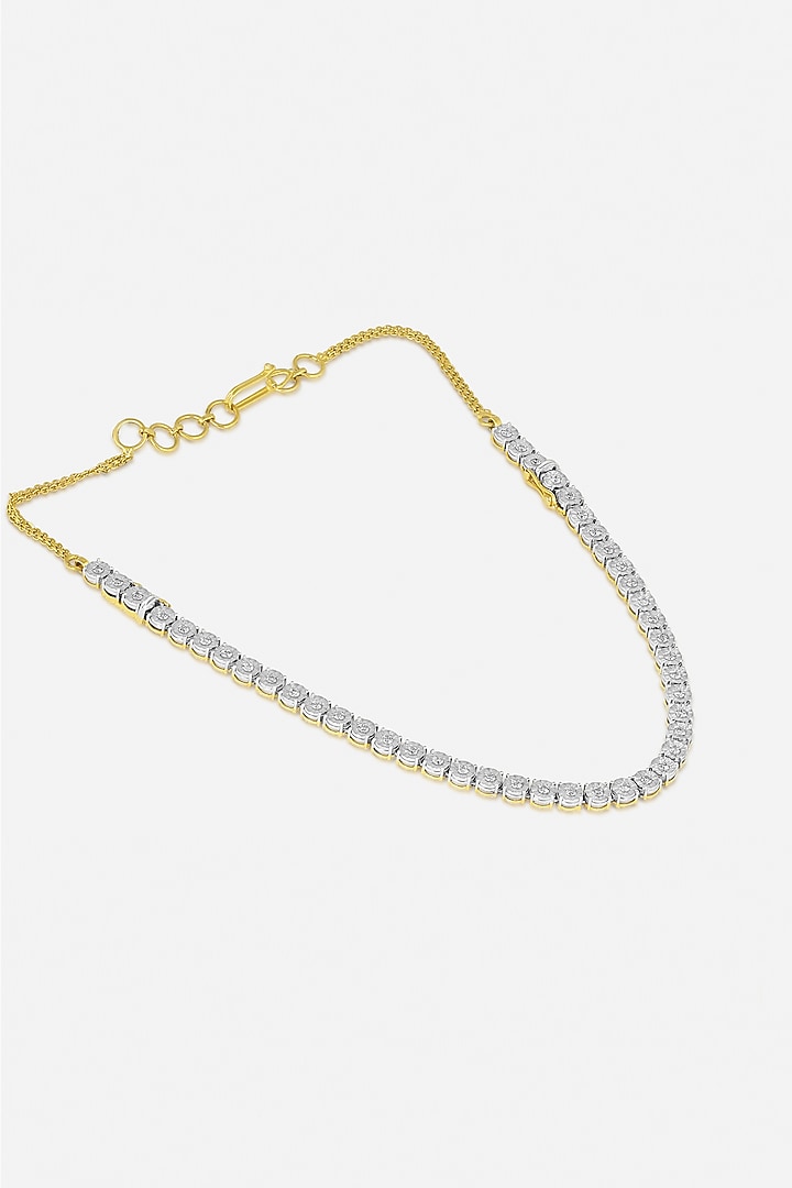 14kt Yellow Gold Finish Diamond Chain Necklace by Nornament at Pernia's Pop Up Shop