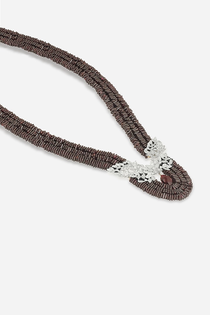 14kt Yellow Gold Finish Diamond & Ruby Stone Butterfly Motif Pendant Necklace by Nornament at Pernia's Pop Up Shop