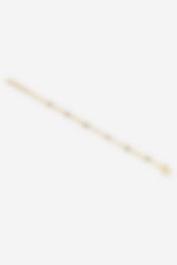 18kt Yellow Gold Finish Blue Semi-Precious Stone Openable Bracelet by Nornament at Pernia's Pop Up Shop