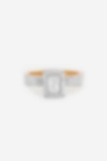 18kt Yellow Gold Finish Round & Emerald -Cut Diamond Ring by Nornament at Pernia's Pop Up Shop