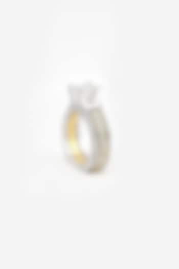 18kt Yellow Gold Finish Round-Shaped Diamond Ring by Nornament at Pernia's Pop Up Shop