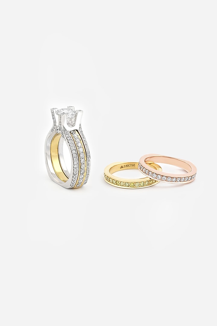 18kt Yellow Gold Finish Round-Shaped Diamond Ring by Nornament at Pernia's Pop Up Shop