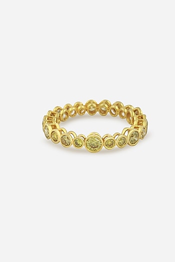 18kt Yellow Gold Finish Round-Shaped Diamond Ring by Nornament at Pernia's Pop Up Shop