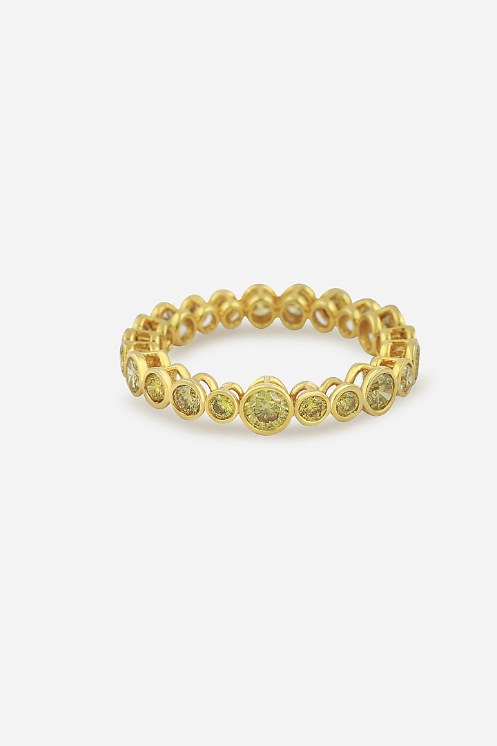 18kt Yellow Gold Finish Round-Shaped Diamond Ring by Nornament at Pernia's Pop Up Shop