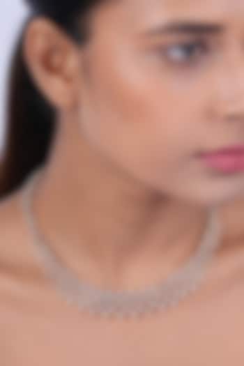 14kt Yellow Gold Finish Round-Cut Diamond Necklace by Nornament at Pernia's Pop Up Shop