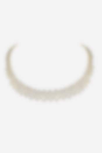 14kt Yellow Gold Finish Round-Cut Diamond Necklace by Nornament at Pernia's Pop Up Shop