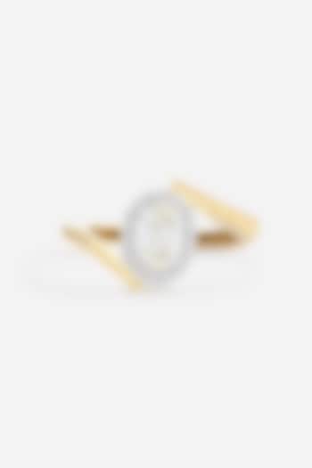 18kt Yellow Gold Finish Round & Oval-Cut Diamond Ring by Nornament at Pernia's Pop Up Shop