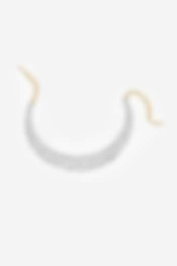 18kt Yellow Gold Finish Round-Shaped Diamond Hasli Necklace by Nornament at Pernia's Pop Up Shop