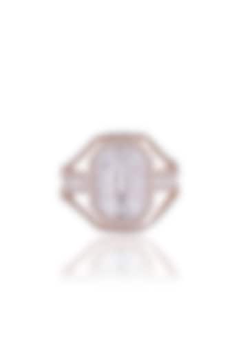 Rose Gold Plated Diamond Ring by Notandas Jewellers at Pernia's Pop Up Shop