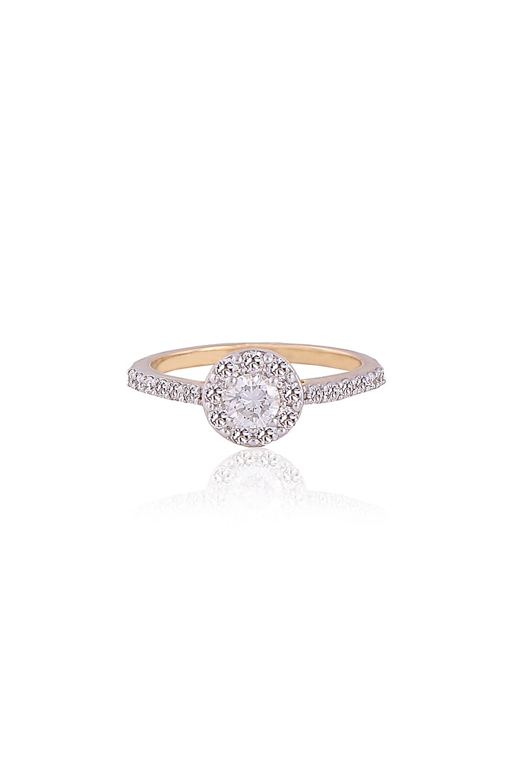 Rose Gold Plated Diamond Ring by Notandas Jewellers