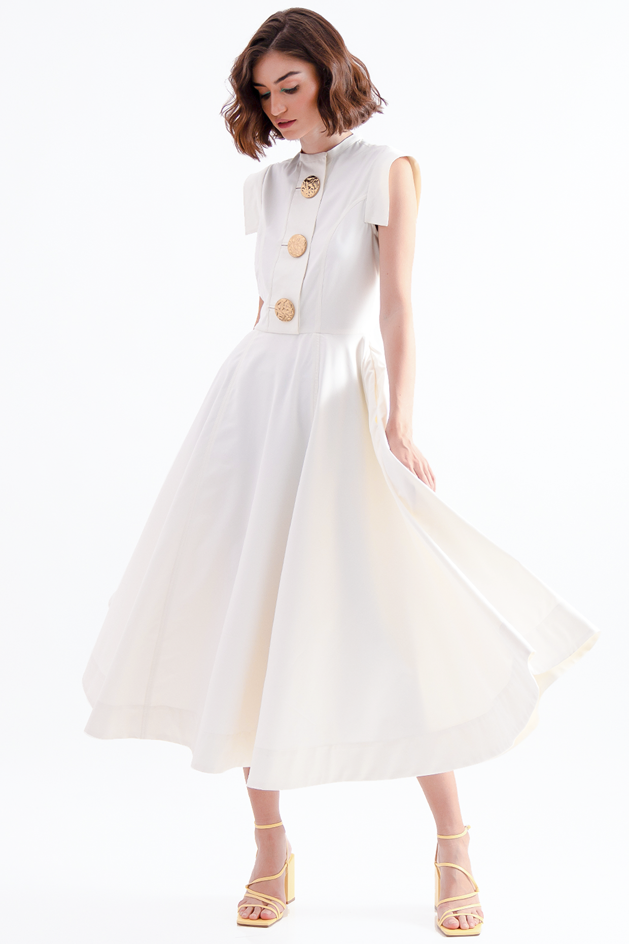 White Terry Rayon Summer Dress by Notebook at Pernia's Pop Up Shop