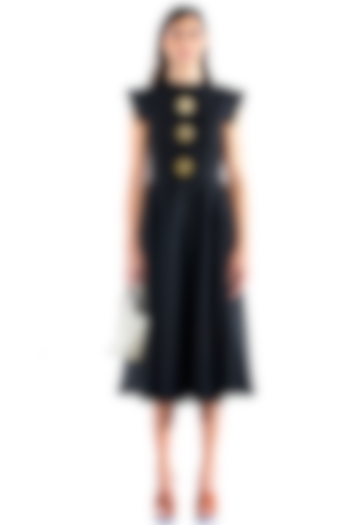 Black Terry Rayon Summer Dress by Notebook at Pernia's Pop Up Shop