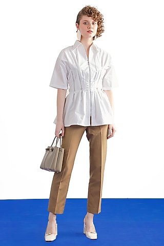 Off-White Cotton Poplin Shirt by Notebook