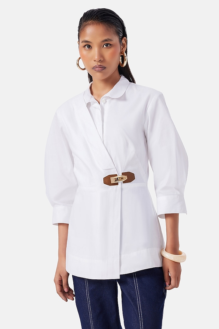 White Cotton Shirt by Notebook at Pernia's Pop Up Shop