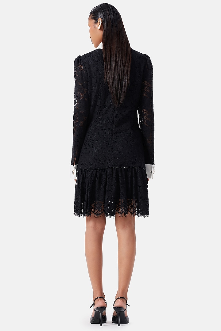 Black Polyester Vacation Shirt Dress by Notebook at Pernia's Pop Up Shop