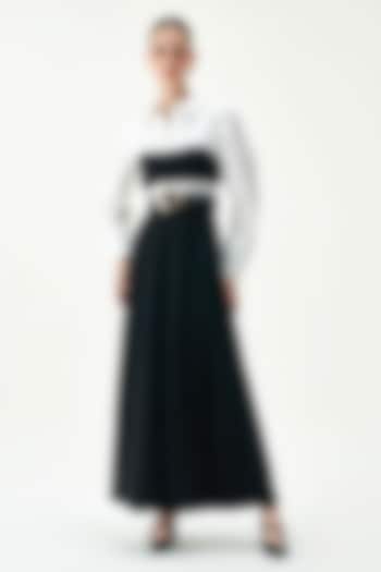 White & Black Polyester Jumpsuit by Notebook at Pernia's Pop Up Shop