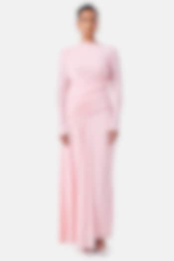 Pastel Pink Polyester Maxi Vacation Dress by Notebook at Pernia's Pop Up Shop