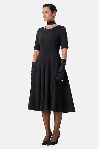 Black Neoprene Midi Dress by Notebook