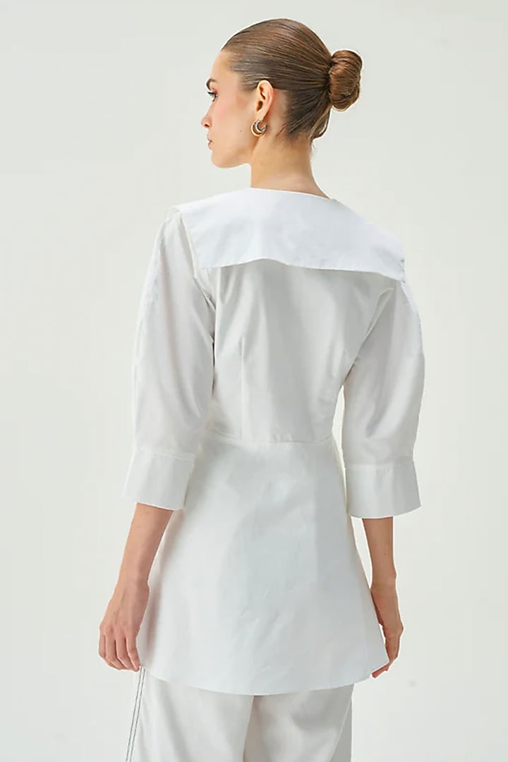 White Cotton Shirt by Notebook at Pernia's Pop Up Shop