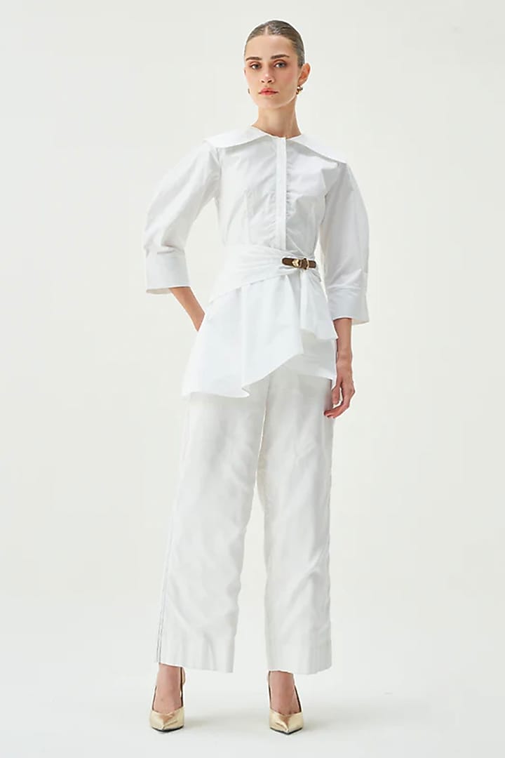 White Cotton Shirt by Notebook at Pernia's Pop Up Shop